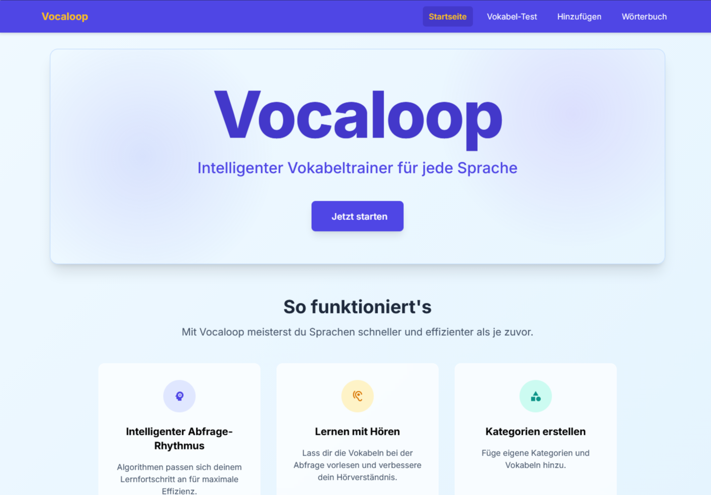 Vokabeltrainer Screenshot